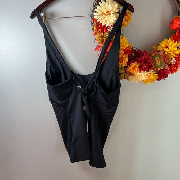 prAna Womens Mallorca Tankini Swim Top XTRA-SMALL XS in Black UPF50+ - Picture 4 of 7